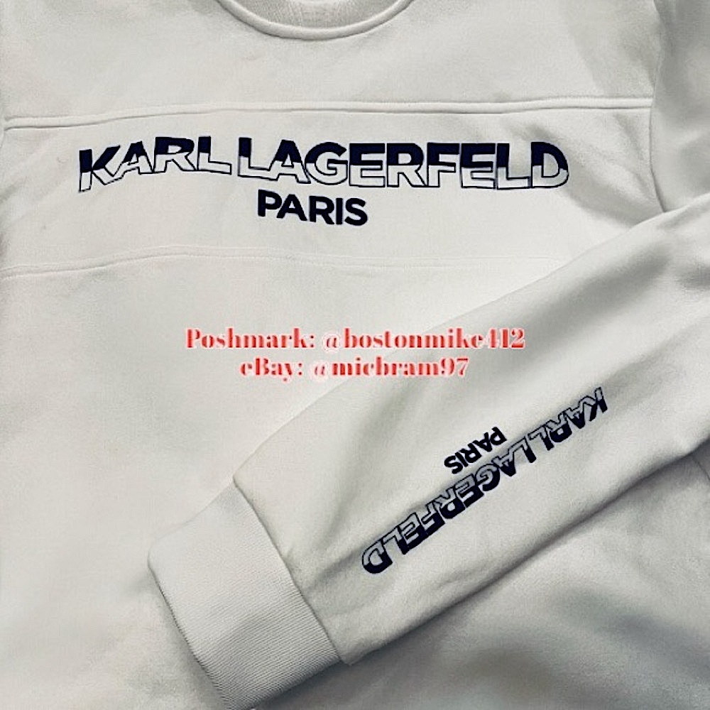Karl Lagerfeld Paris Crew Sweatshirt XL Men’s Karl Lagerfeld Sweatshirt Crewneck - Picture 4 of 14
